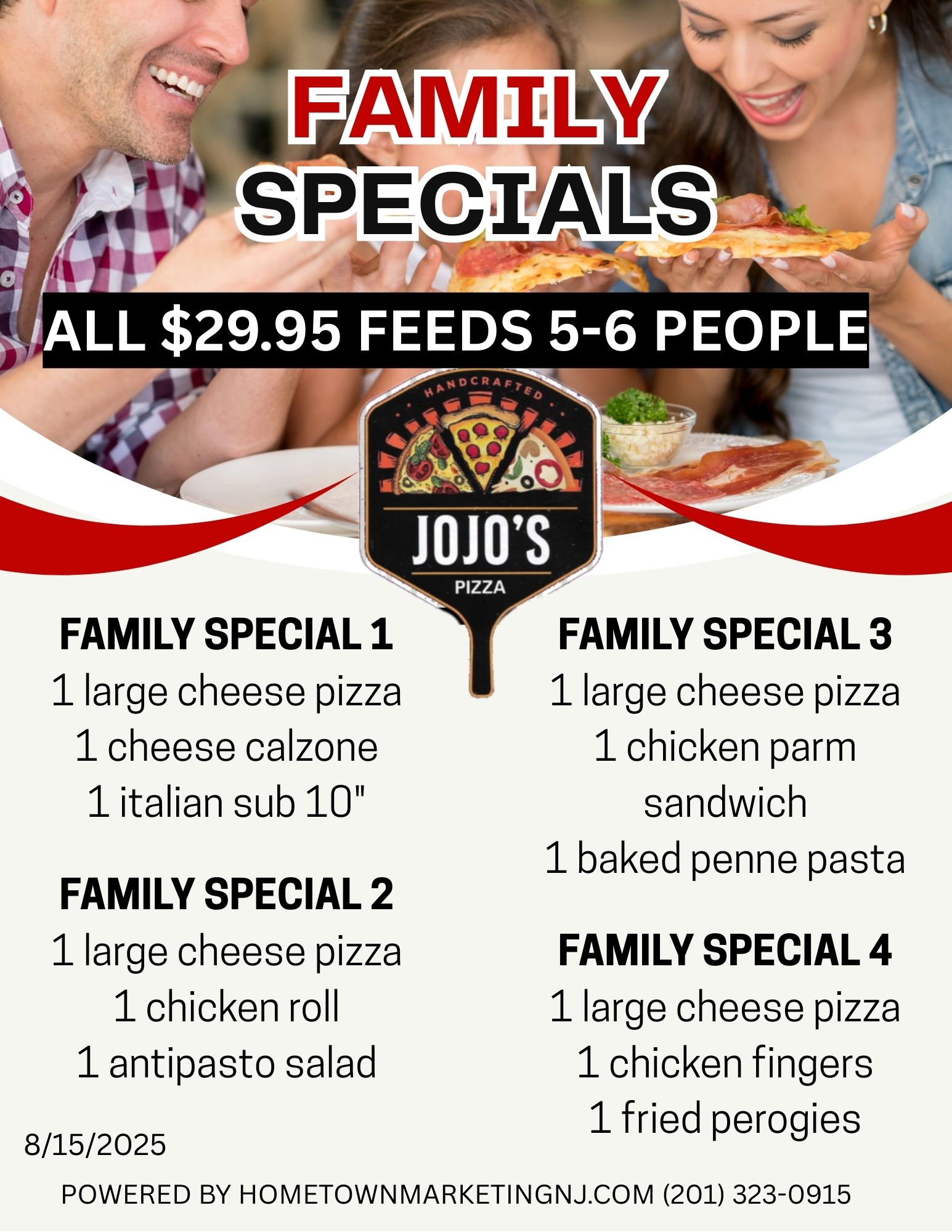 Jojos Family Specials 8152025 